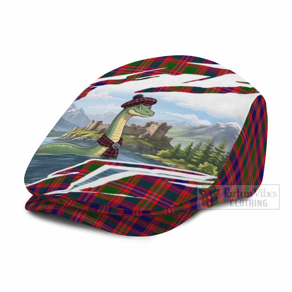 Wright Tartan Loch Ness Monster Scottish Heritage Art Flat Cap, Jeff Cap - Tartan Vibes Clothing