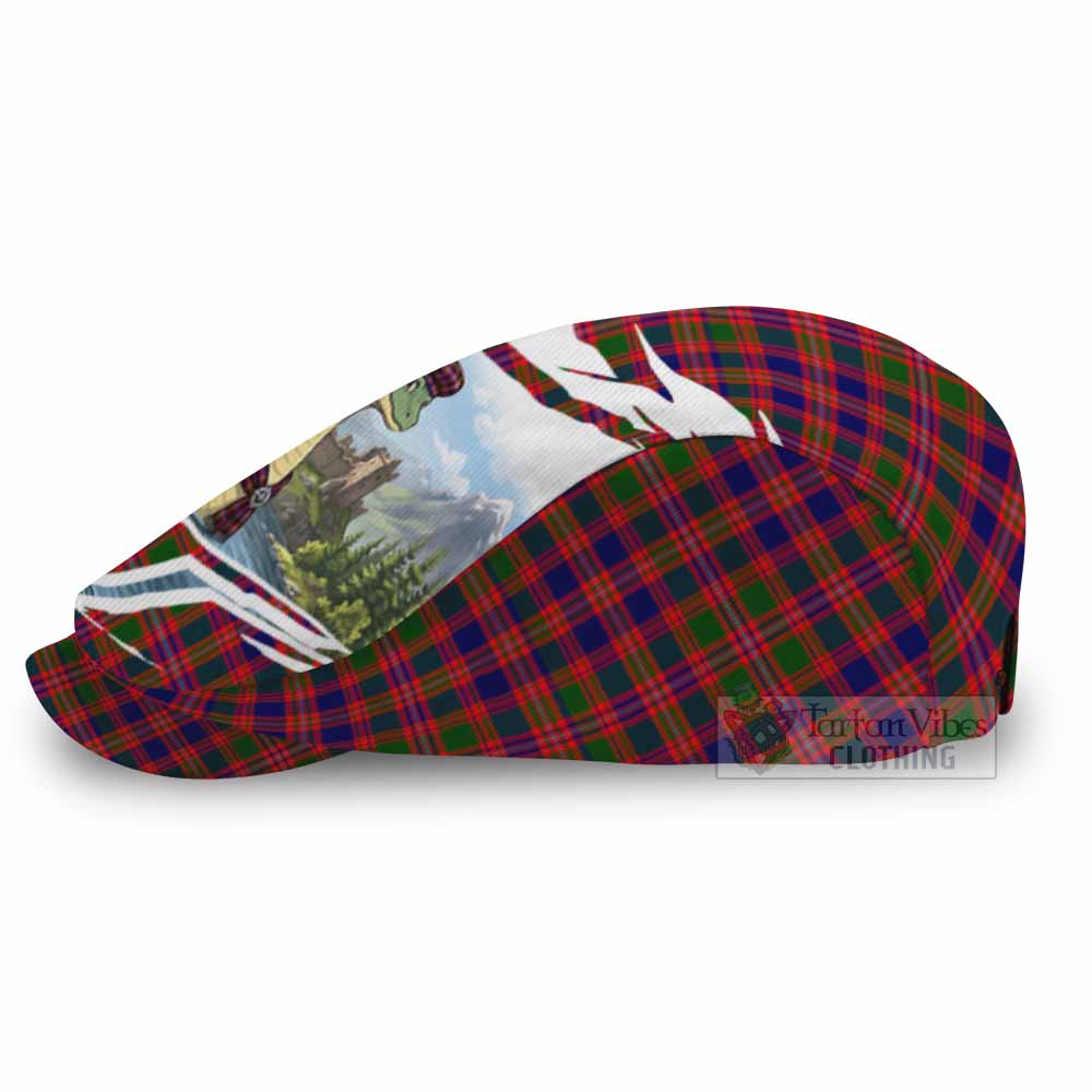 Wright Tartan Loch Ness Monster Scottish Heritage Art Flat Cap, Jeff Cap - Tartan Vibes Clothing