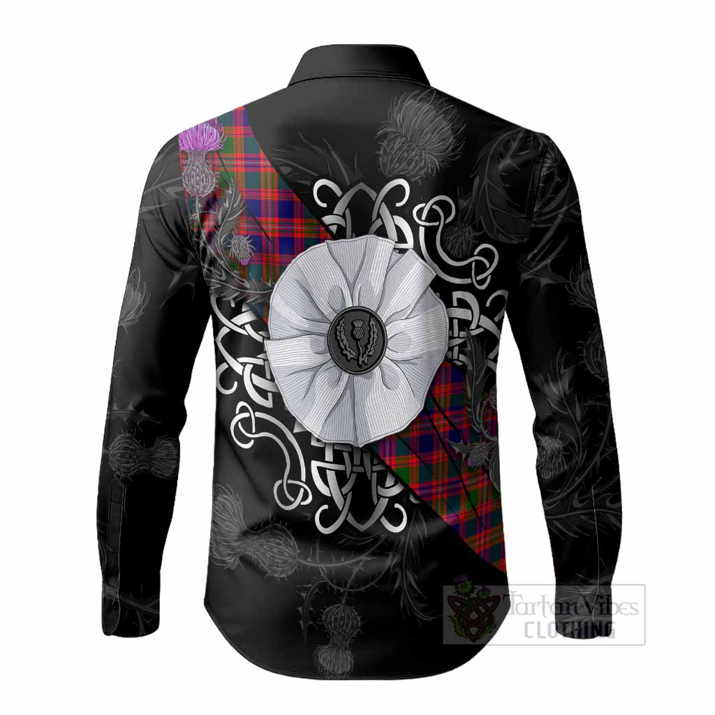 Wright Tartan Long Sleeve Button Shirts Jacobite White Rose - Tartan Vibes Clothing