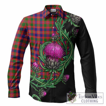 Wright Tartan Long Sleeve Button Shirts Resilient Scottish Thistle