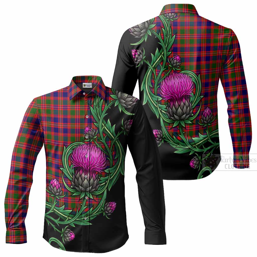 Wright Tartan Long Sleeve Button Shirts Resilient Scottish Thistle