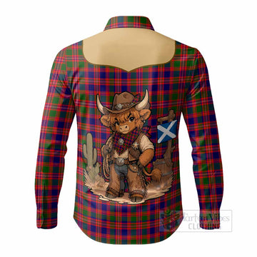 Wright Tartan Long Sleeve Button Shirts Wee Coo Cowboy Cute Style