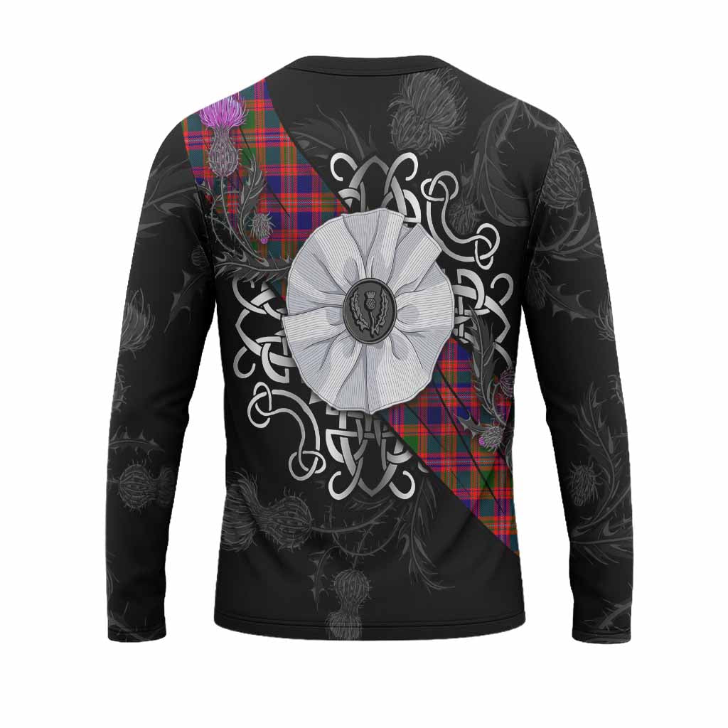 Wright Tartan Long Sleeve T-Shirt Jacobite White Rose - Tartan Vibes Clothing