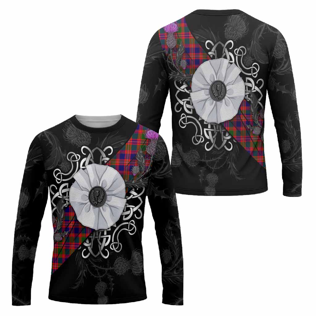 Wright Tartan Long Sleeve T-Shirt Jacobite White Rose - Tartan Vibes Clothing
