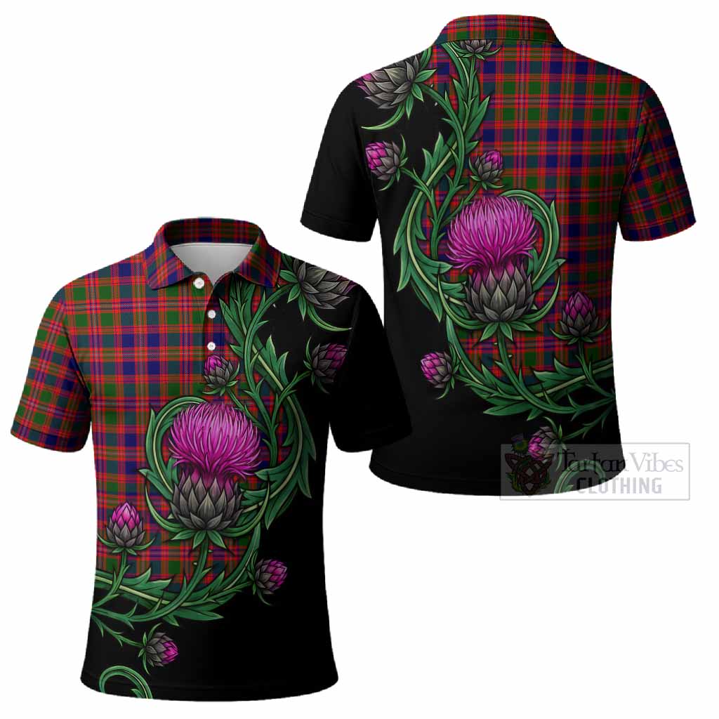 Wright Tartan Polo Shirt Resilient Scottish Thistle - Tartan Vibes Clothing