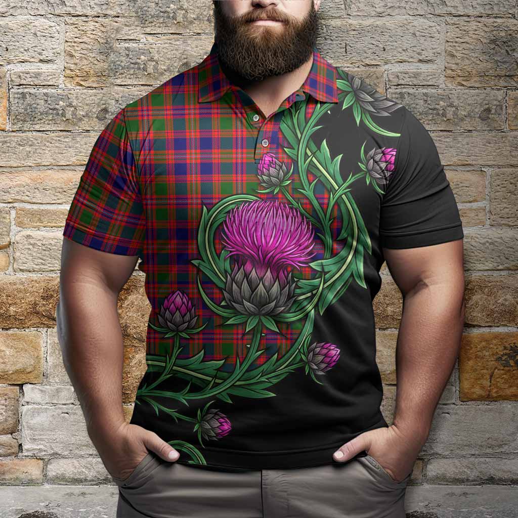 Wright Tartan Polo Shirt Resilient Scottish Thistle - Tartan Vibes Clothing