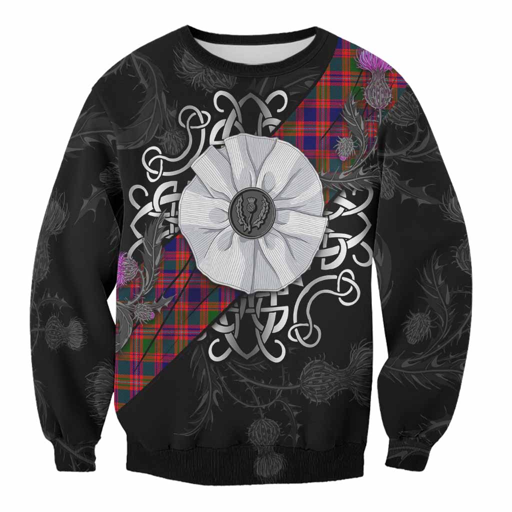 Wright Tartan Sweatshirt Jacobite White Rose Unisex - Tartan Vibes Clothing