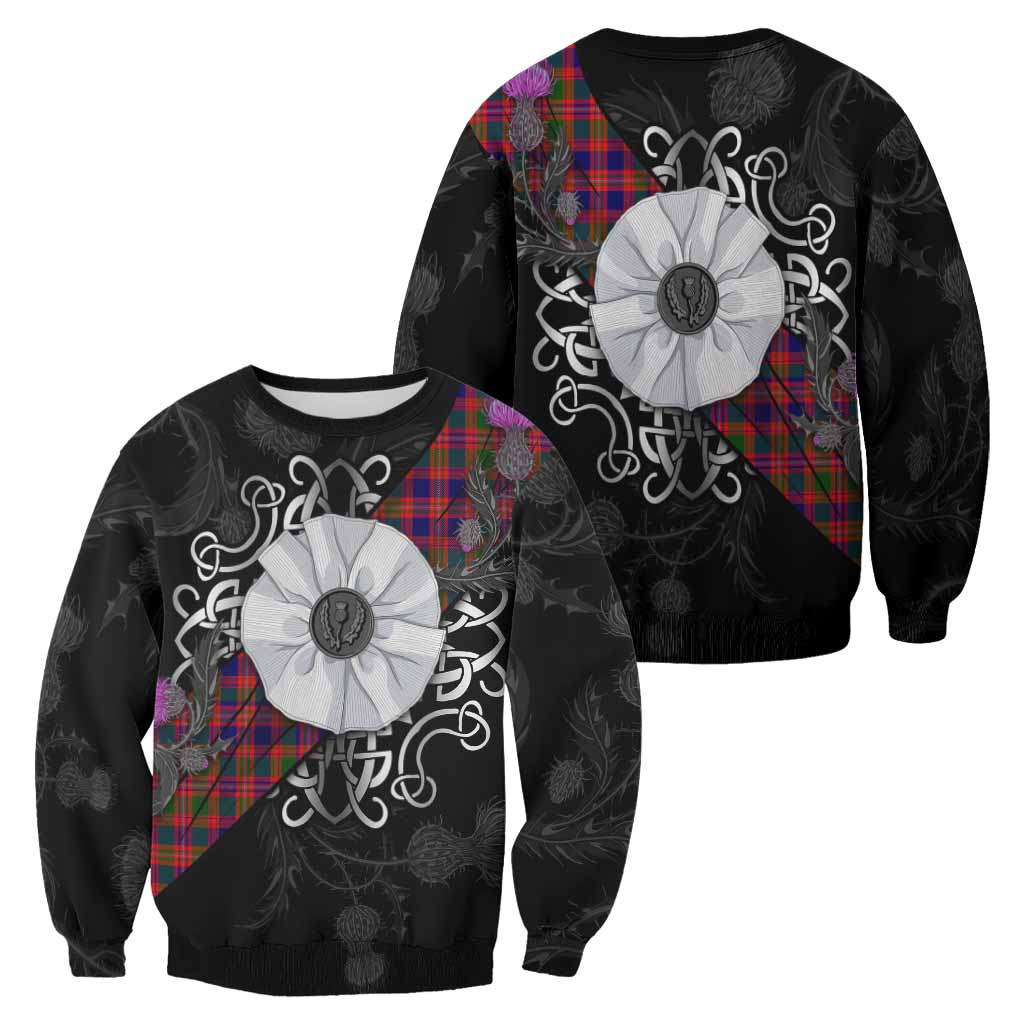 Wright Tartan Sweatshirt Jacobite White Rose - Tartan Vibes Clothing