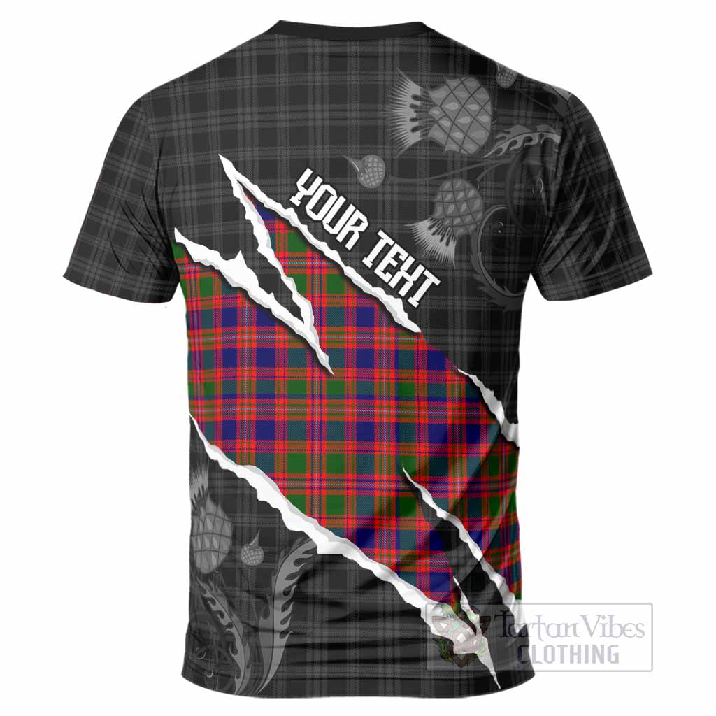 Wright Tartan T-Shirt Hands with Scotland National Flags