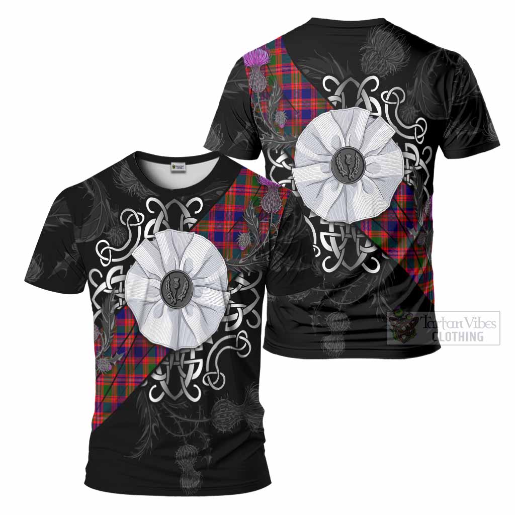 Wright Tartan T-Shirt Jacobite White Rose - Tartan Vibes Clothing