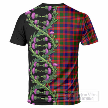 Wright Tartan T-Shirt Scottish Identity Thistle Flower DNA Strand Art