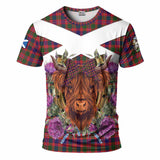 Wright Tartan T-Shirt Scottish Thistle Heilan Coo Kid's Shirt - Tartan Vibes Clothing