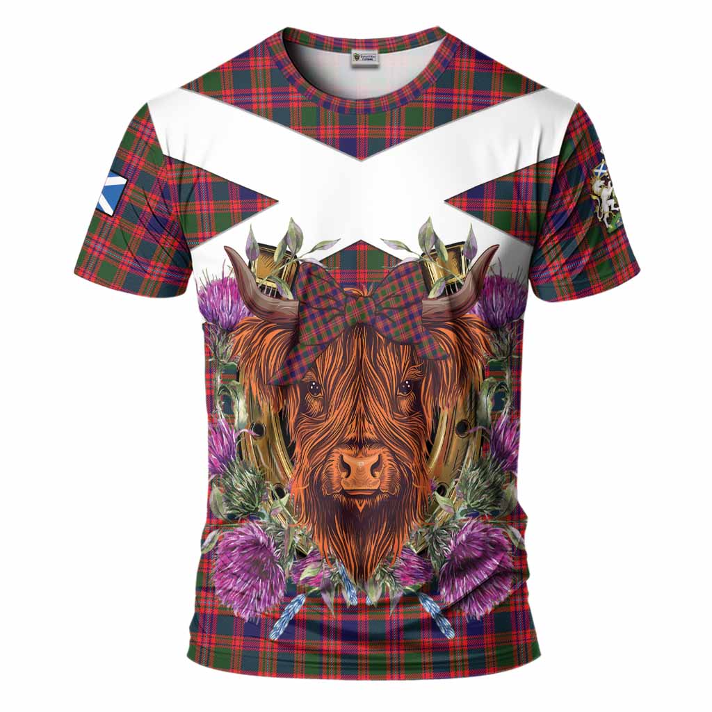 Wright Tartan T-Shirt Scottish Thistle Heilan Coo Kid's Shirt - Tartan Vibes Clothing