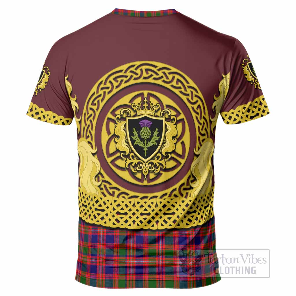Wright Tartan T-Shirt Unicorn Celtic Knot And Thistle Emblem - Tartan Vibes Clothing