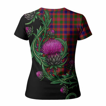 Wright Tartan Women T shirt Resilient Scottish Thistle - Tartan Vibes Clothing