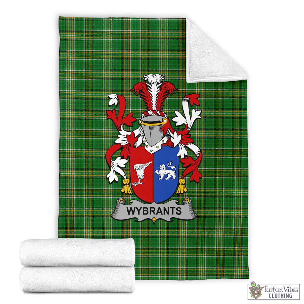 Wybrants Irish Clan Tartan Blanket with Coat of Arms X-Large 59 x 79 inches 150 x 200 cm - Tartan Vibes Clothing