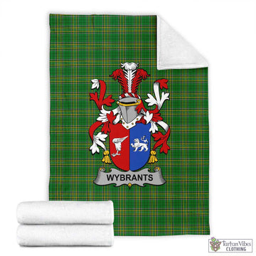 Wybrants Irish Clan Tartan Blanket with Coat of Arms X-Large 59 x 79 inches 150 x 200 cm - Tartan Vibes Clothing