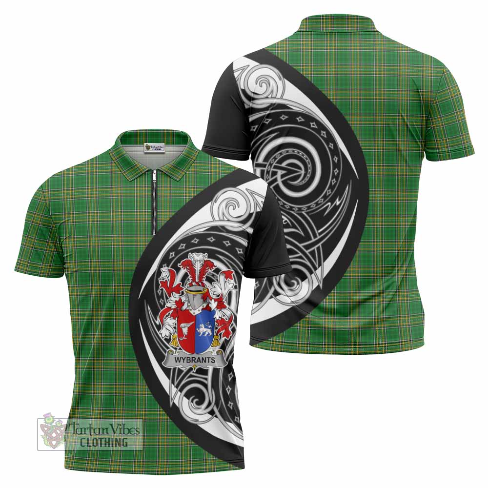 Wybrants Irish Clan Zipper Polo Shirt Celtic Circle Style - Tartan Vibes Clothing