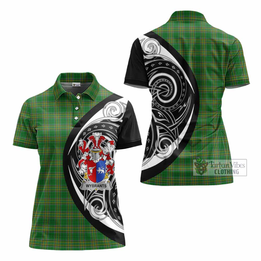 Wybrants Irish Clan Women's Polo Shirt Celtic Circle Style - Tartan Vibes Clothing