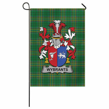 Wybrants Irish Clan Tartan Flag with Coat of Arms
