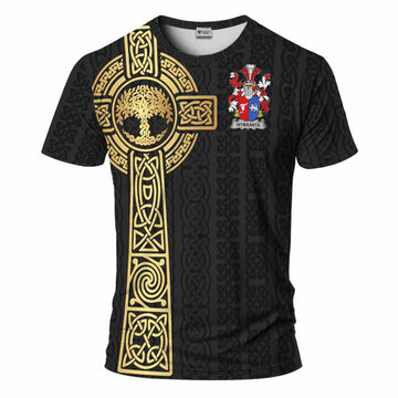 Wybrants Irish Coat of Arms T-Shirt with Celtic Tree of Life Inspired