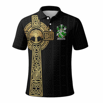 Wycombe Irish Coat of Arms Polo Shirt with Celtic Tree of Life Inspired