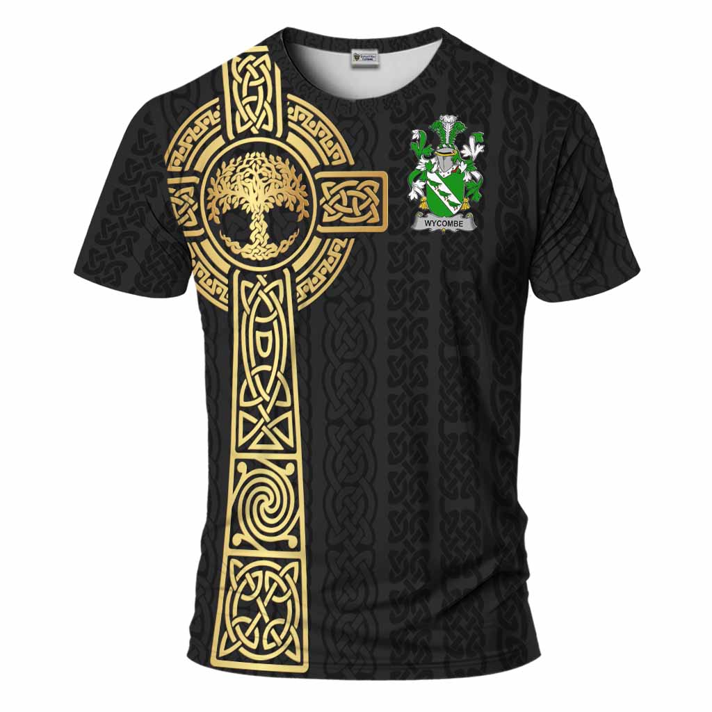 Wycombe Irish Coat of Arms T-Shirt with Celtic Tree of Life Inspired