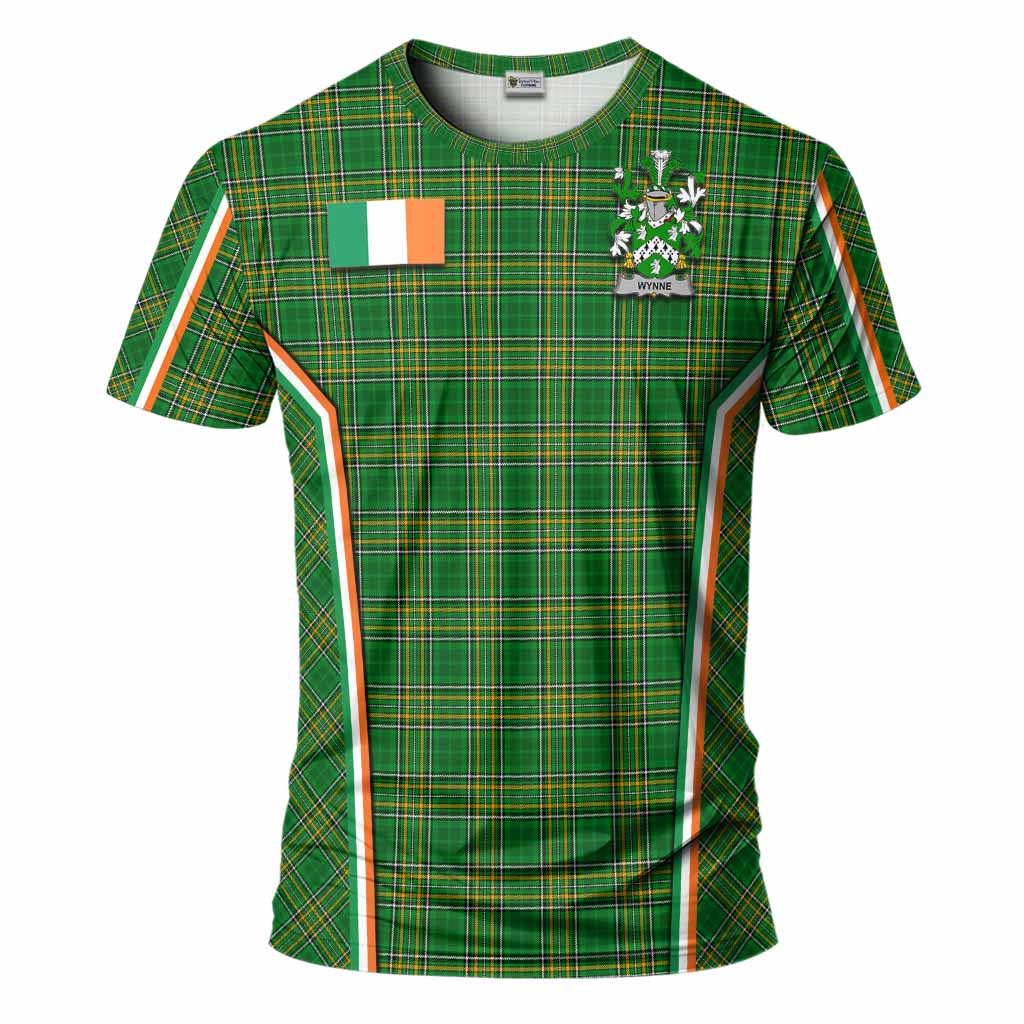 Wynne Irish Clan Coat of Arm Tartan T-Shirt Flag Style