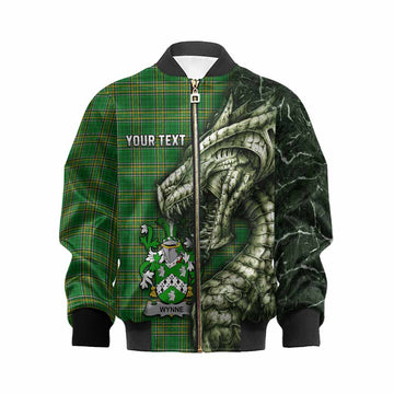Wynne Irish Clan Kid Bomber Jacket Irish Roots Dragon Soul