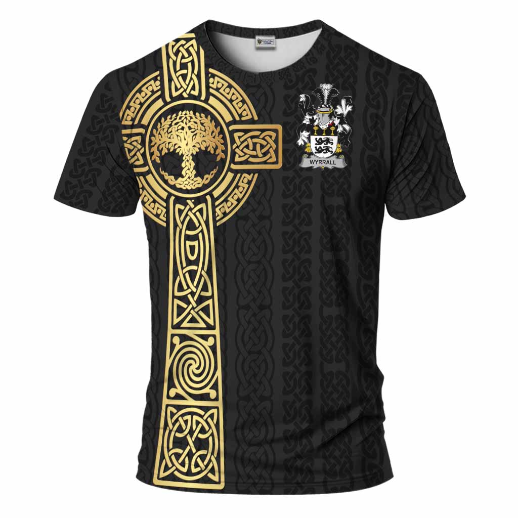 Wyrrall Irish Coat of Arms T-Shirt with Celtic Tree of Life Inspired