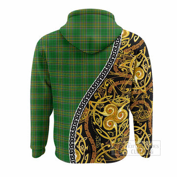 Wyrrall Irish Crest Tartan Hoodie Celtic Art Motifs