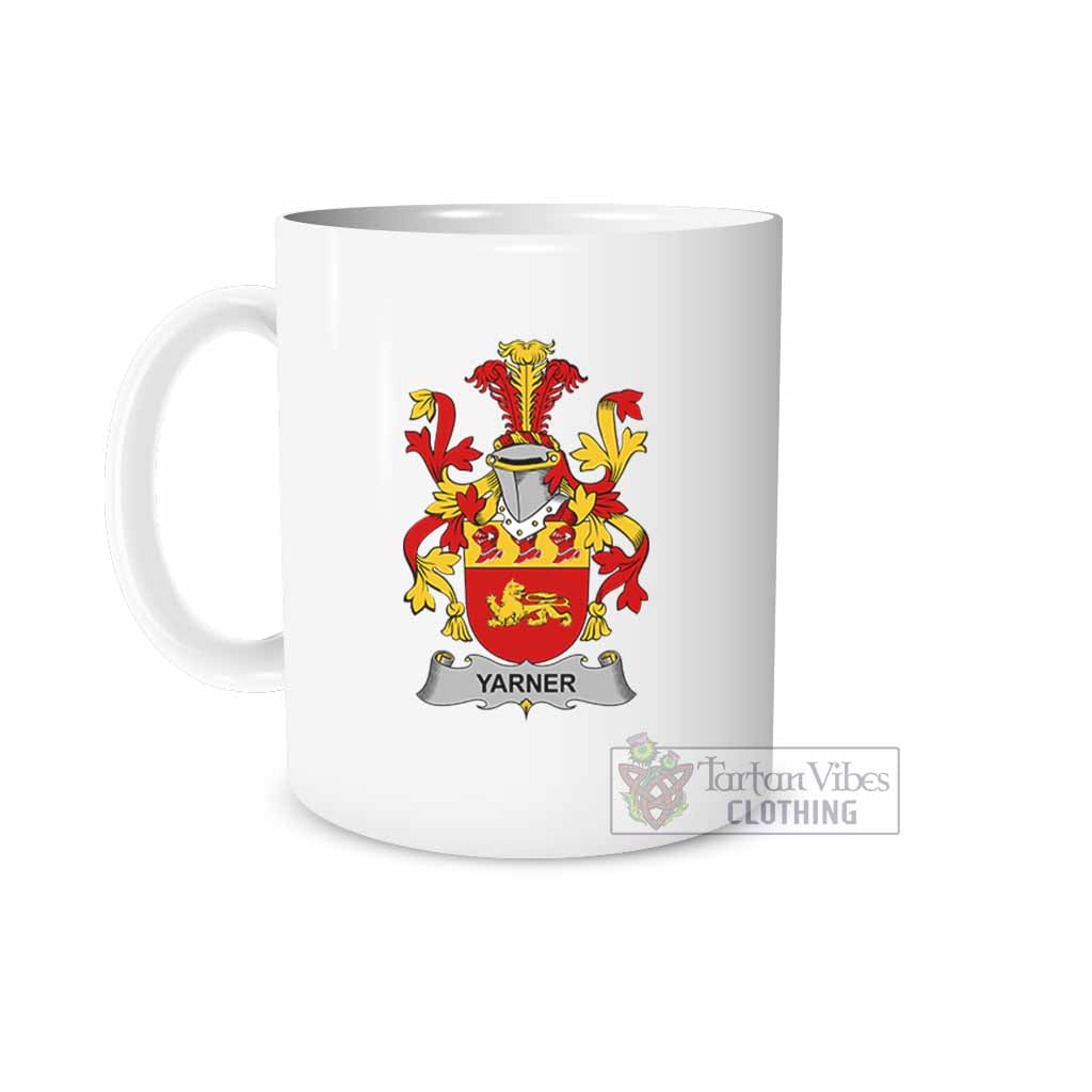 Yarner Irish Clan Coat of Arms Ceramic Mug White - 2D-tartanvibesclothing