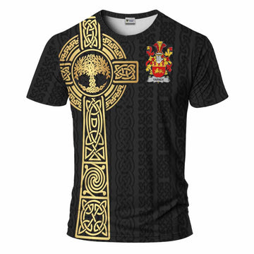 Yarner Irish Coat of Arms T-Shirt with Celtic Tree of Life Inspired