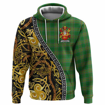 Yarner Irish Crest Tartan Hoodie Celtic Art Motifs