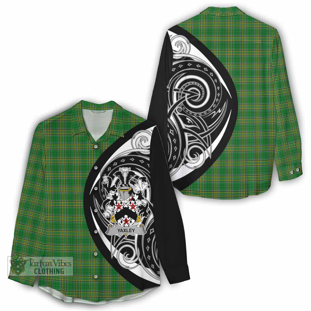 Tartan Vibes Clothing Yaxley Irish Clan Women's Casual Shirt Celtic Circle Style