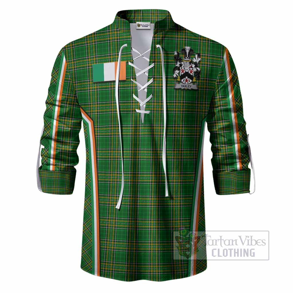 Yaxley Irish Clan Coat of Arm Tartan Ghillie Shirt Flag Style
