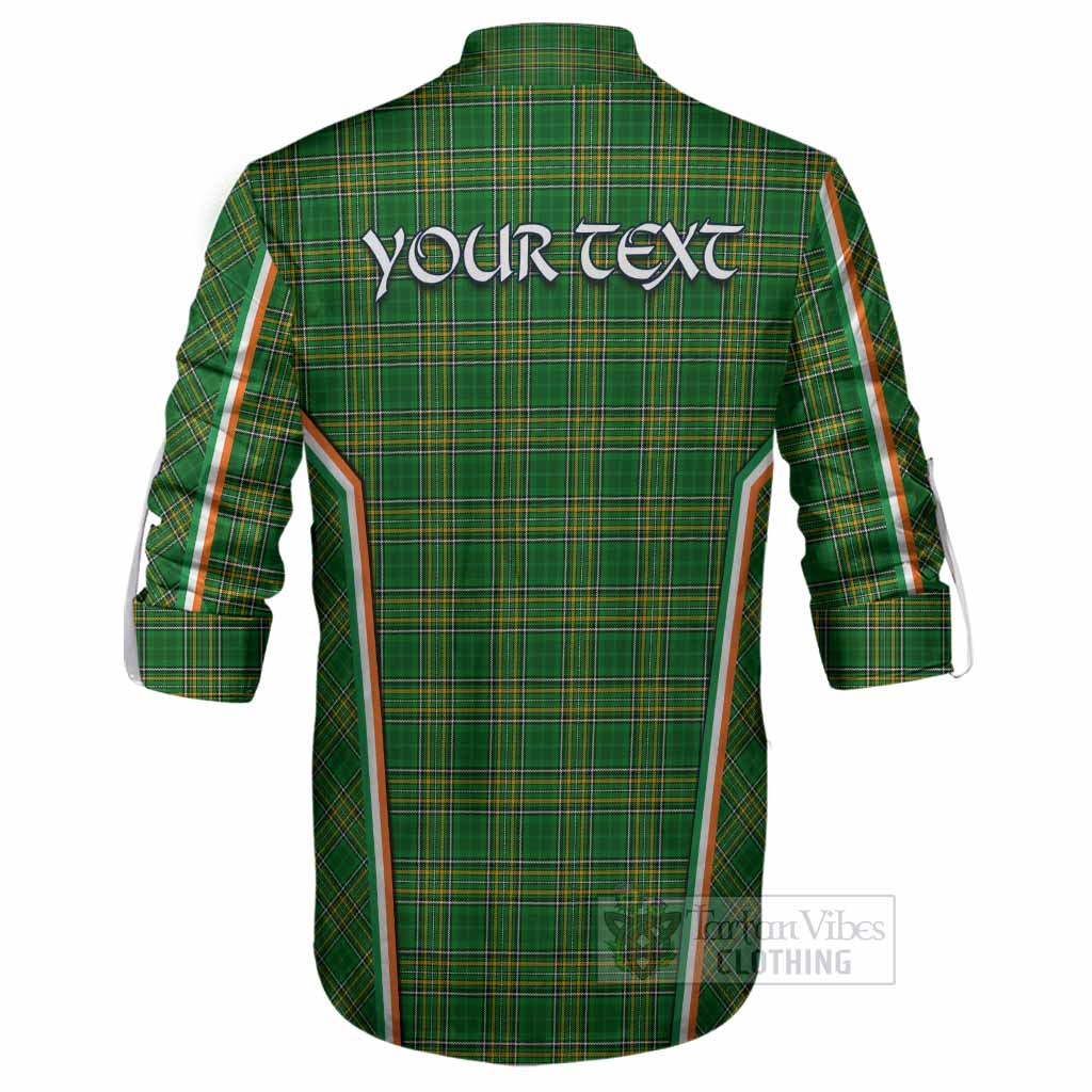 Yaxley Irish Clan Coat of Arm Tartan Ghillie Shirt Flag Style