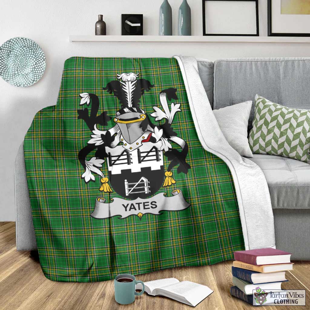 Yeates Irish Clan Tartan Blanket with Coat of Arms - Tartan Vibes Clothing