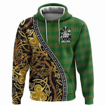 Yeates Irish Crest Tartan Hoodie Celtic Art Motifs