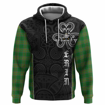 Yeates Irish Crest Tartan Hoodie Erin Go Bragh Celtic Knot Shamrock Inspired