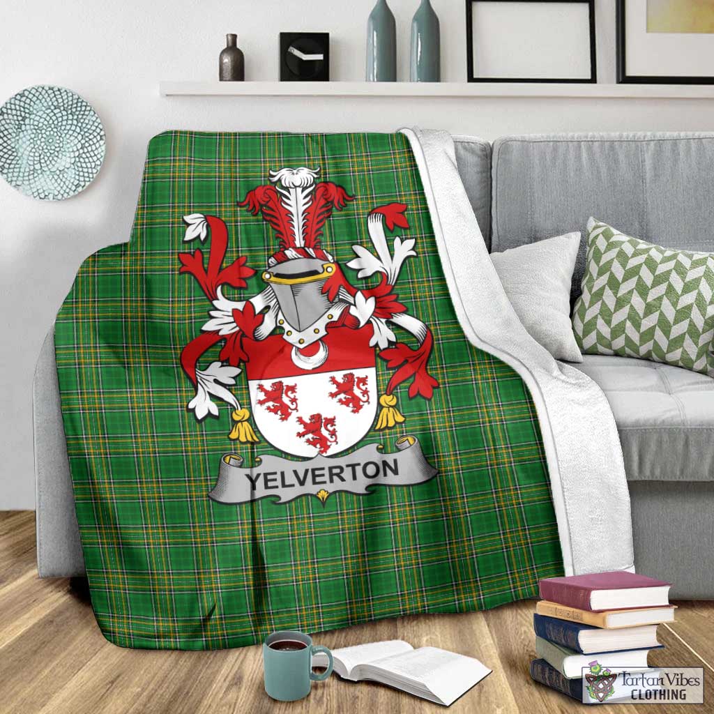 Yelverton Irish Clan Tartan Blanket with Coat of Arms - Tartan Vibes Clothing