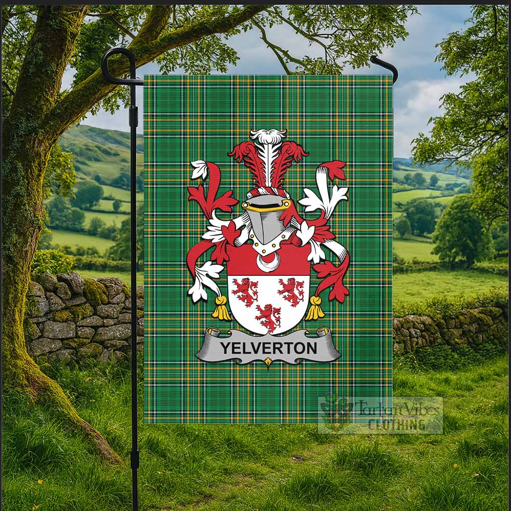 Yelverton Irish Clan Tartan Flag with Coat of Arms