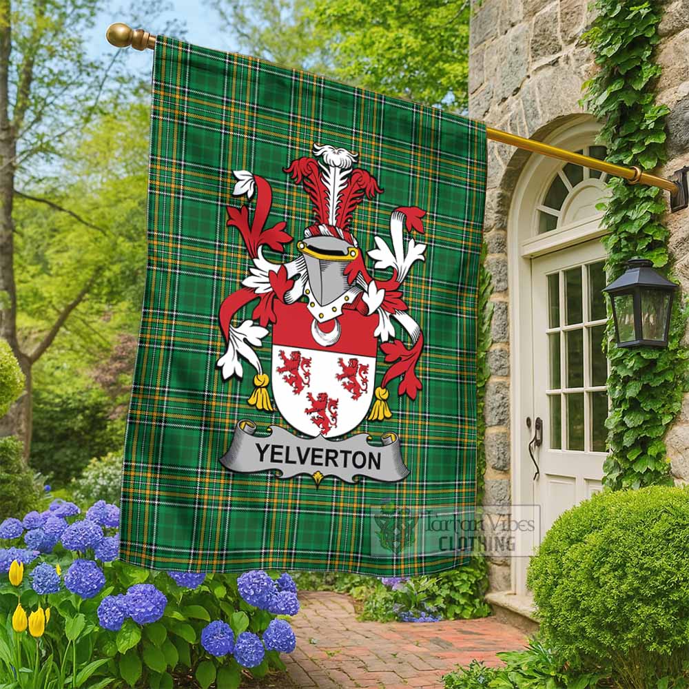 Yelverton Irish Clan Tartan Flag with Coat of Arms