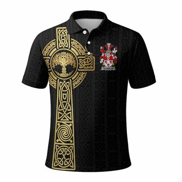 Yelverton Irish Coat of Arms Polo Shirt with Celtic Tree of Life Inspired