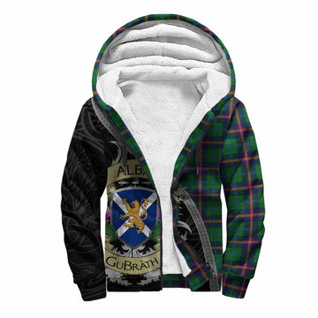 Young Tartan Family Crest Sherpa Hoodie Lion Rampant Royal Thistle Shield Celtic Inspired