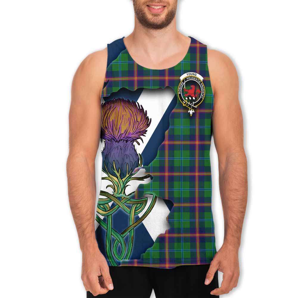 Tartan Vibes Clothing Young Tartan Family Crest Men's Tank Top Scottish Thistle Celtic Inspired