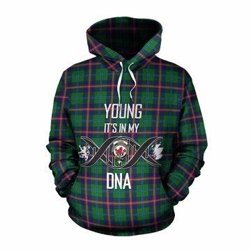 Tartan Vibes Clothing Young Tartan Cotton Hoodie with Family Crest DNA In Me Style