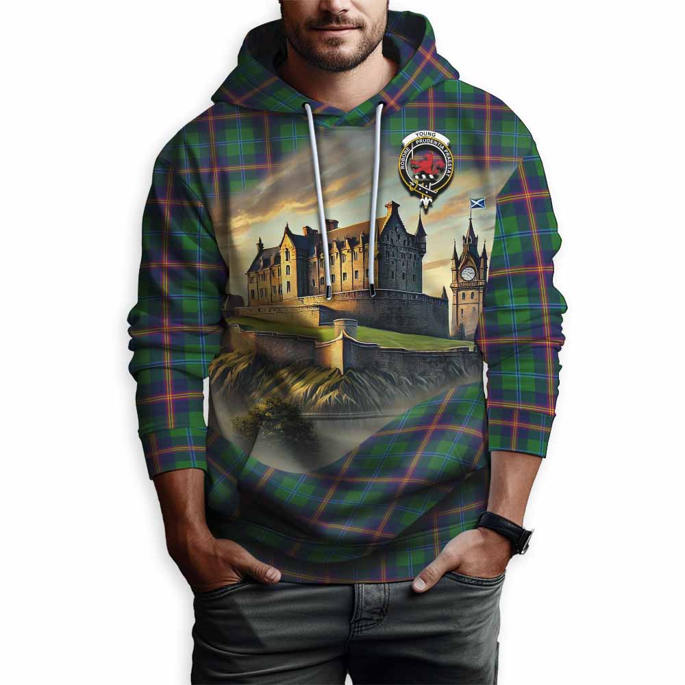 Tartan Vibes Clothing Young Tartan Family Crest Hoodie with Scottish Ancient Castle Style