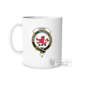 Young Family Crest Ceramic Mug One Size 11oz size - 2D-tartanvibesclothing