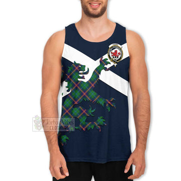 Tartan Vibes Clothing Young Tartan Lion Rampant Men's Tank Top – Proudly Display Your Heritage with Alba Gu Brath and Clan Name